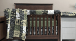 Custom Boy Crib Bedding- Deerly Loved, Camo Woodland Nursery Collection - DBC Baby Bedding Co 