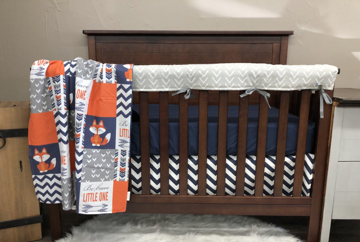 Custom Boy Crib Bedding- Fox Woodland Collection - DBC Baby Bedding Co 