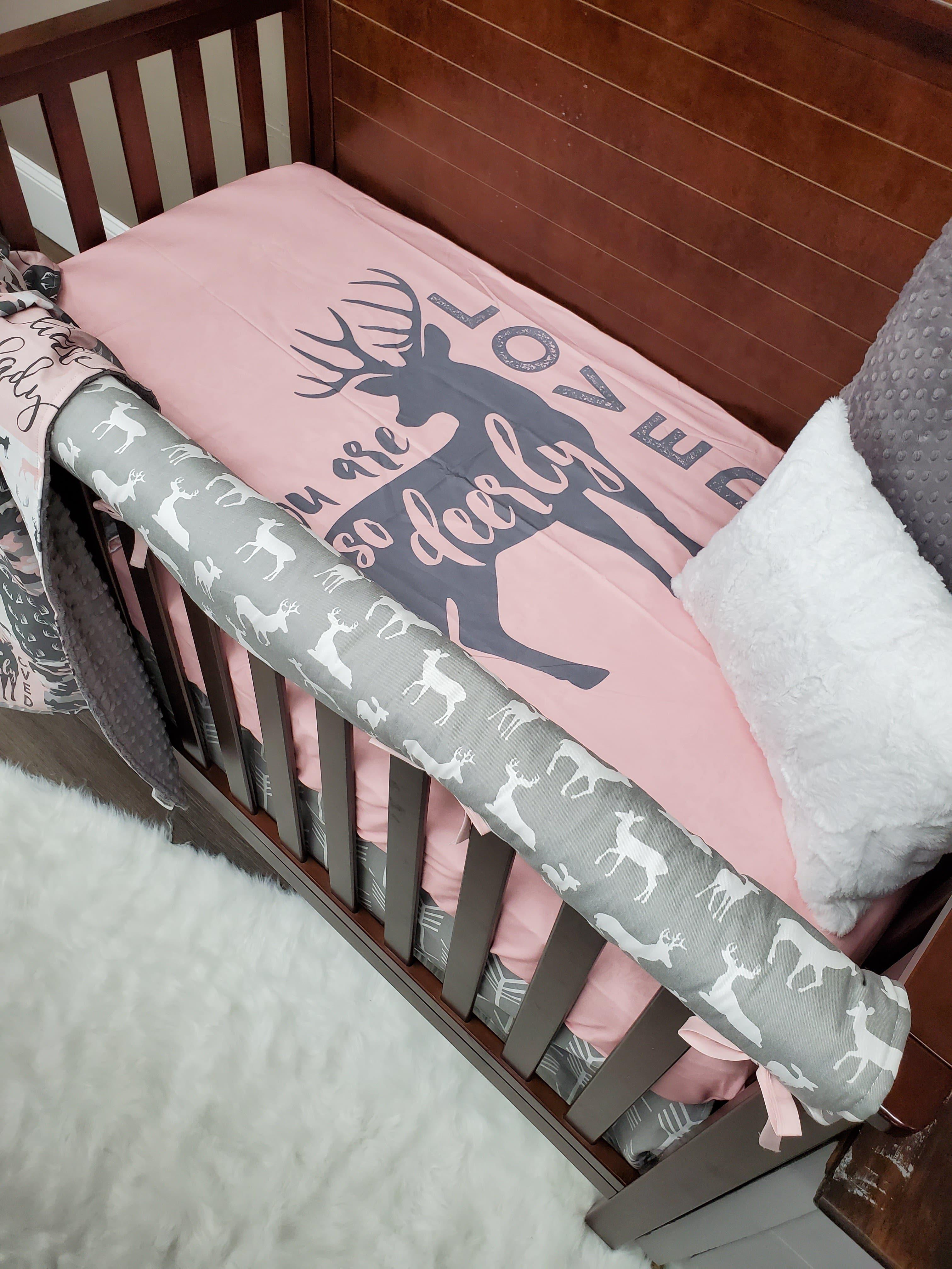 Baby girl deer bedding set online