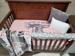 Custom Girl Crib Bedding- Deerly Loved Deer Woodland Collection - DBC Baby Bedding Co 