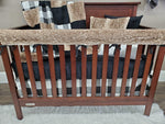 Ready Ship Neutral Crib Bedding - Black Check and Fawn Minky Farmhouse Collection - DBC Baby Bedding Co 