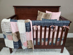 Ready Ship Girl Crib Bedding - Color Burst, Arrow, Fawn Minky Woodland Collection - DBC Baby Bedding Co 