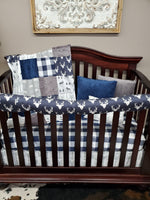 Ready to Ship Boy Crib Bedding - Buck, Bear, Moose Woodland Collection - DBC Baby Bedding Co 