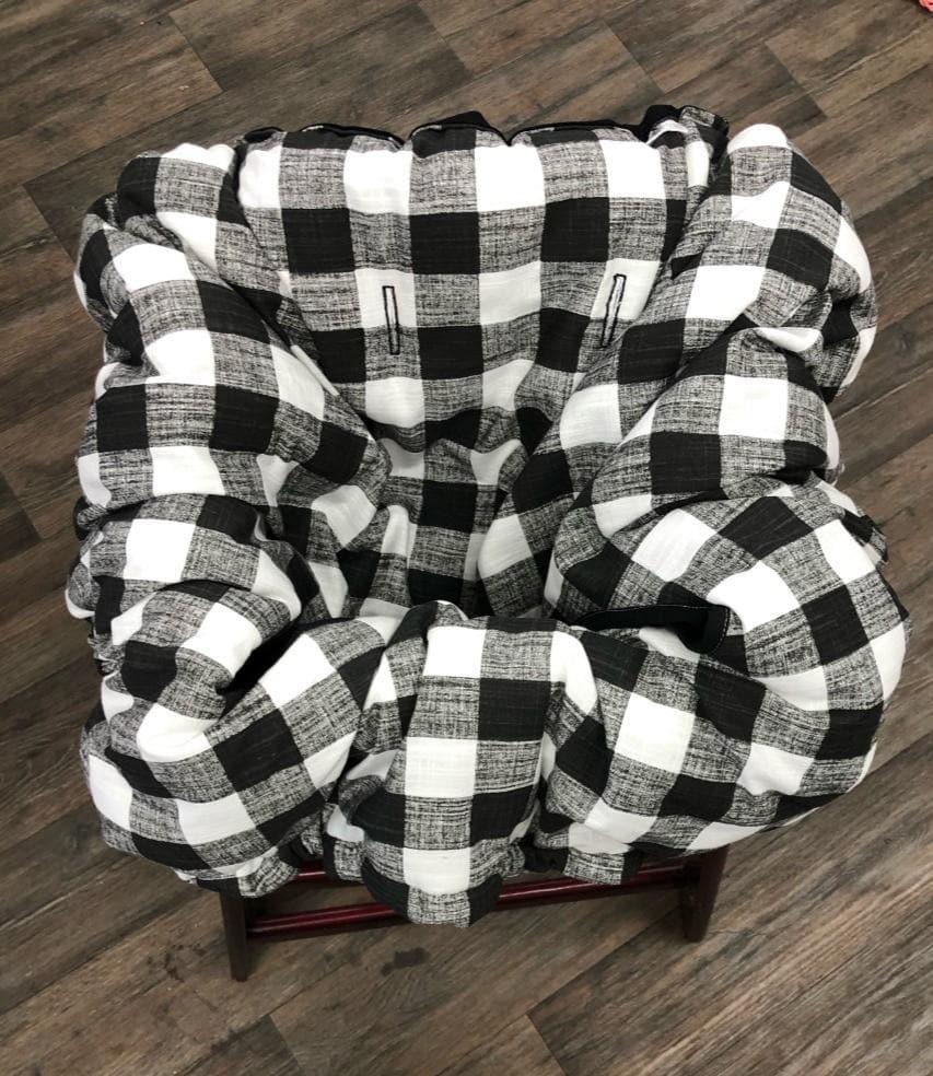 Cart Cover- Black Check Highchair/Cart Cover - DBC Baby Bedding Co 