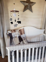 Neutral Crib Bedding - Buck and Arrow Woodland Collection - DBC Baby Bedding Co 