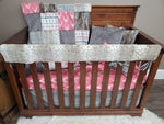 Ready Ship Girl Crib Bedding - Pink Buck and Lynx Minky Collection - DBC Baby Bedding Co 