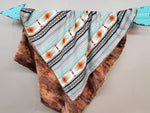 Blanket - Fox Minky and mint aztec - DBC Baby Bedding Co 