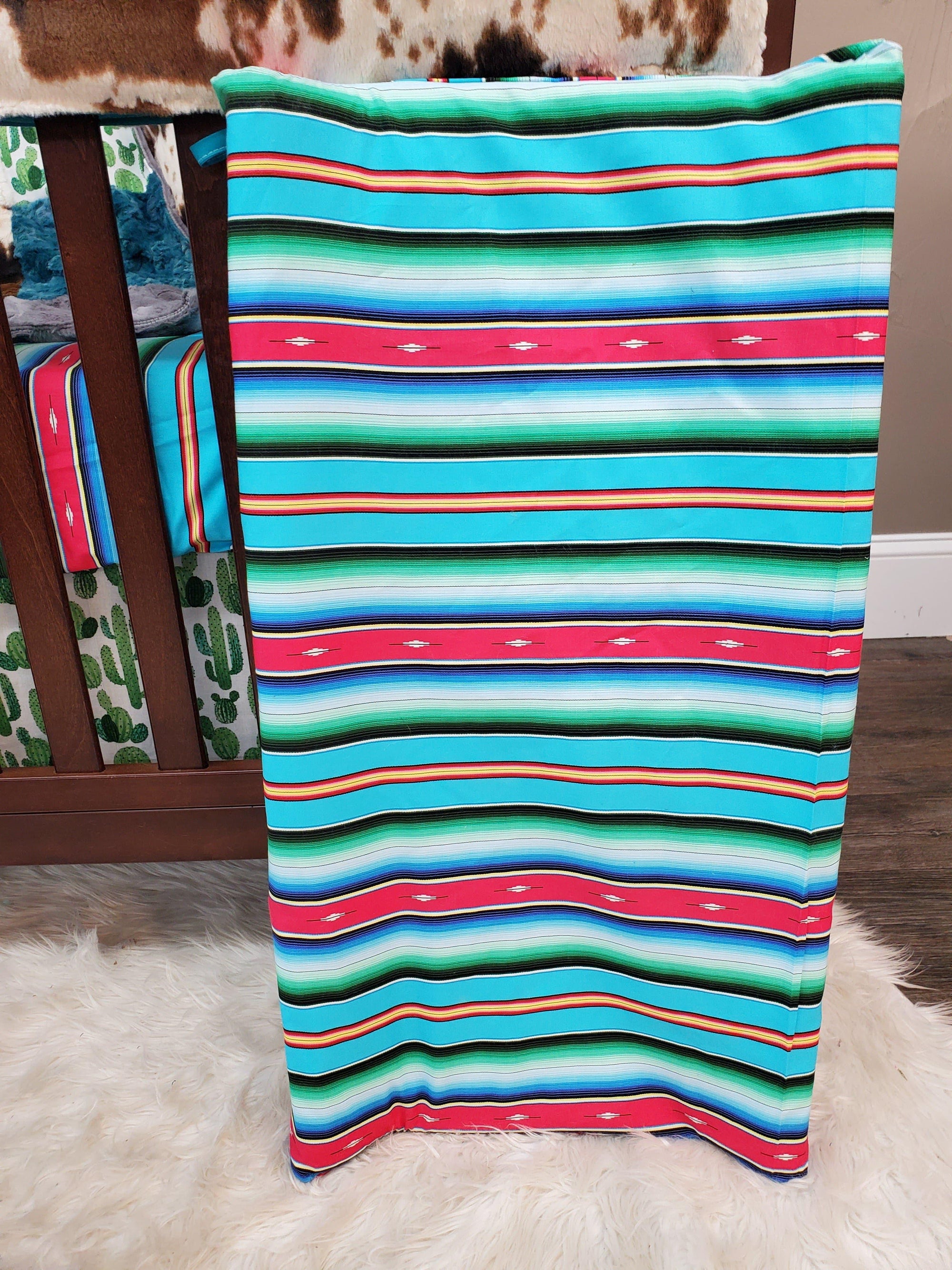 Changing Pad Cover - Serape in Blue Fiesta - DBC Baby Bedding Co 