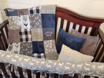 Boy Crib Bedding - Little Man Woodland Baby Bedding Collection - DBC Baby Bedding Co 