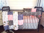 Custom Girl Crib Bedding - Cactus Stripe and Cheetah Baby Bedding Nursery Collection - DBC Baby Bedding Co 