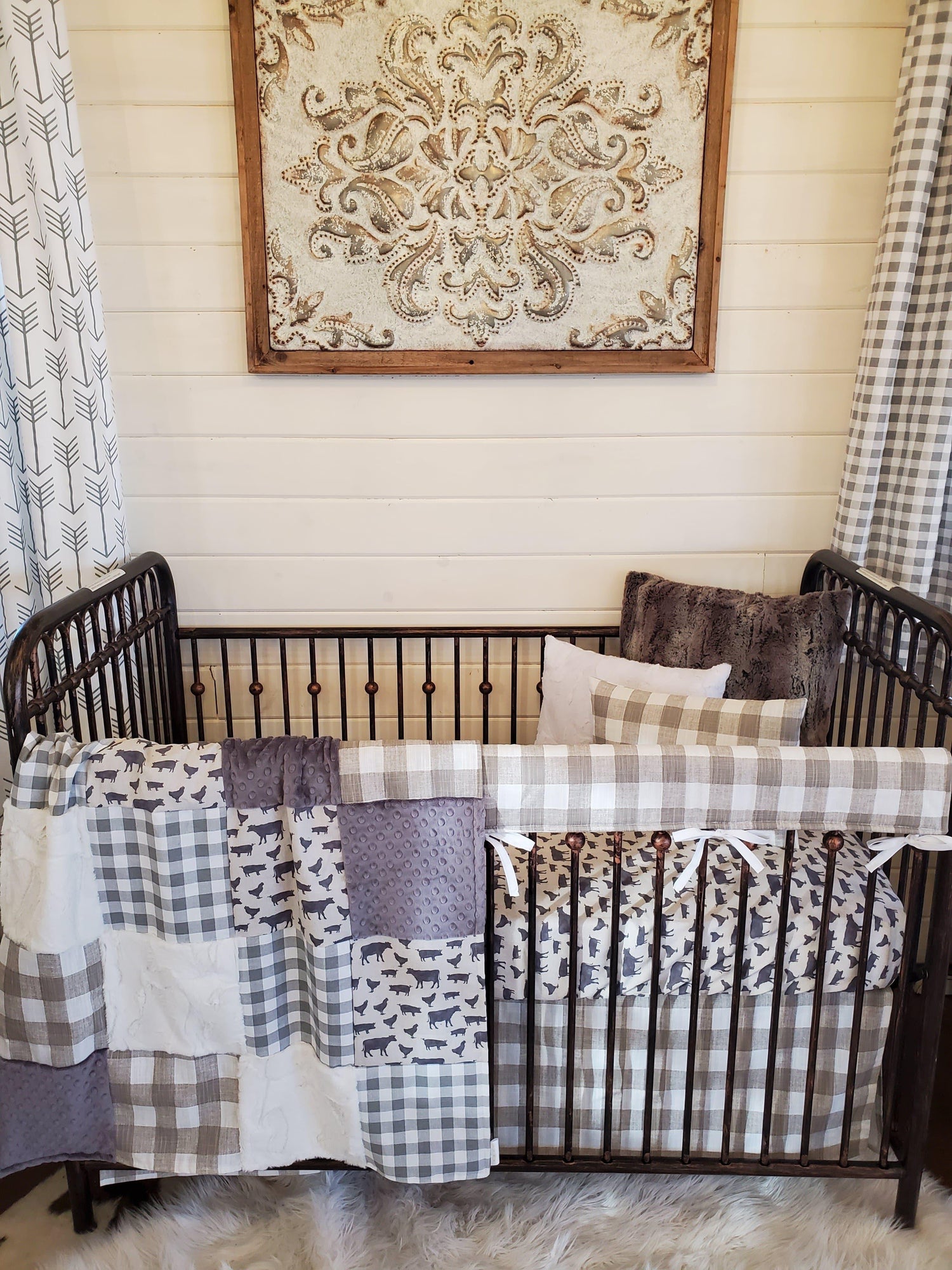 Neutral Crib Bedding - Farm Collection - DBC Baby Bedding Co 