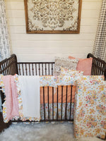 Ready Ship Girl Crib Bedding- Floral Collection - DBC Baby Bedding Co 