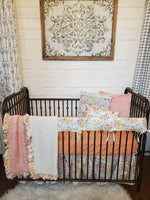 Ready Ship Girl Crib Bedding- Floral Baby Bedding Collection - DBC Baby Bedding Co 