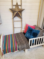 Toddler or Twin Bedding -  Serape and Cheetah Minky Collection - DBC Baby Bedding Co 