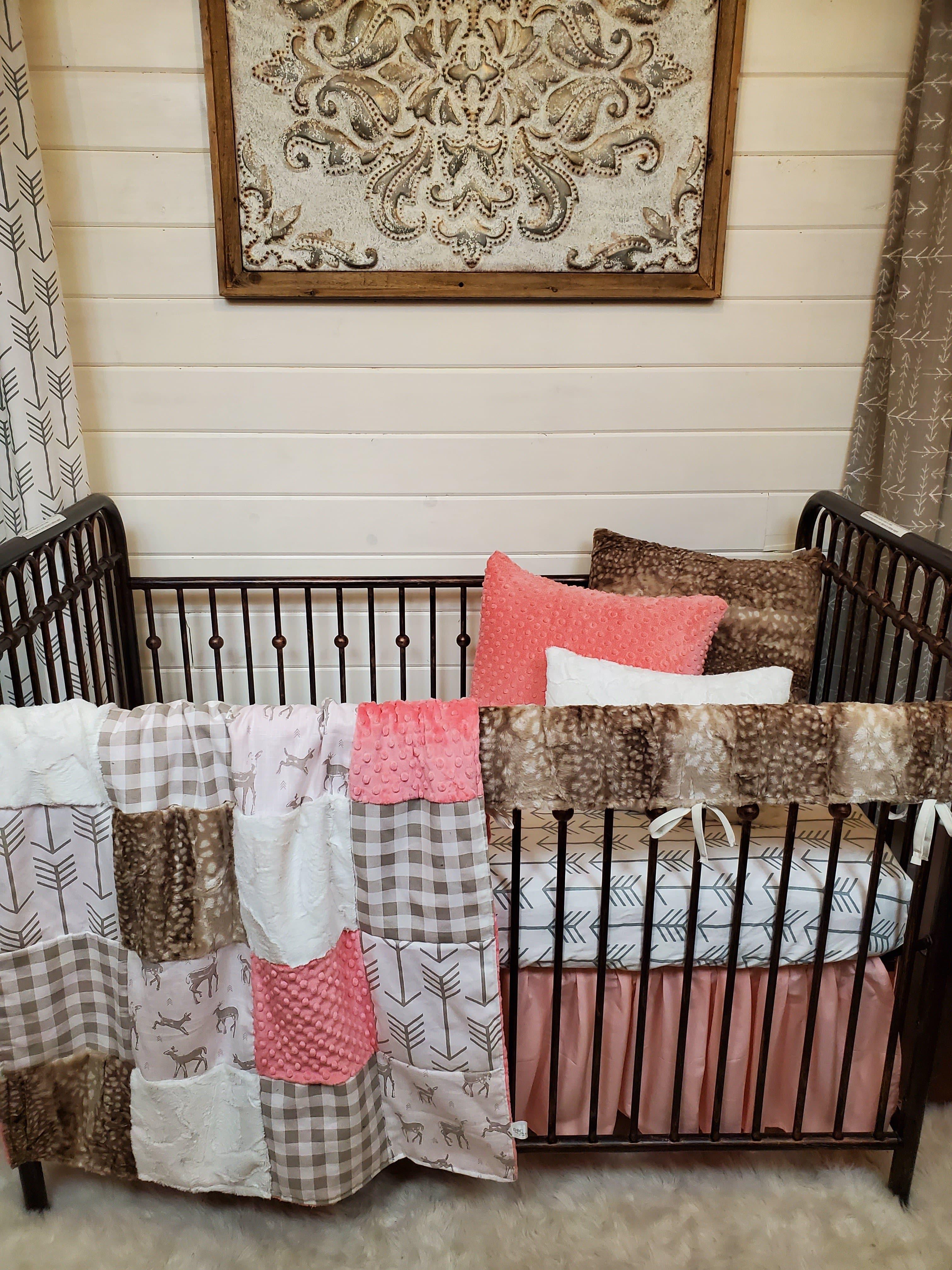 Baby girl arrow crib bedding on sale