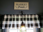 Curtain Panels or Valance - Check in Black - DBC Baby Bedding Co 