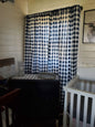 Curtain Panels or Valance - Check in Denim Navy Check - DBC Baby Bedding Co 
