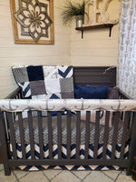 Boy Crib Bedding- Anchor Nautical Nursery Collection - DBC Baby Bedding Co 