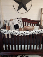 Boy Crib Bedding- Buck and Stripe Woodland Collection - DBC Baby Bedding Co 