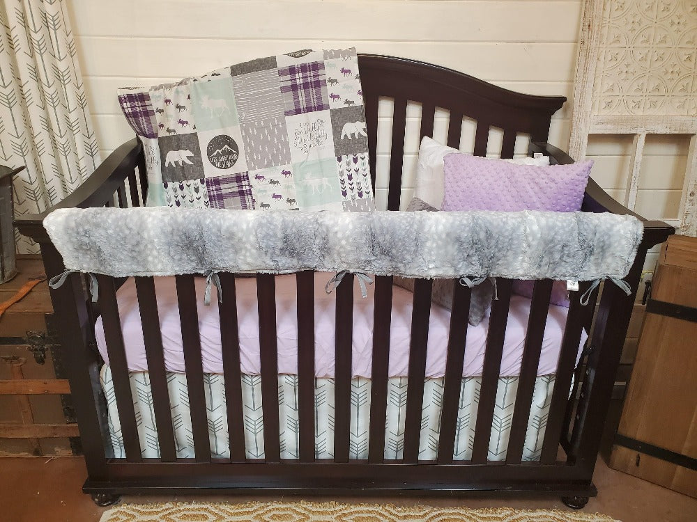 Custom Girl Crib Bedding - Bear Woodland Baby Bedding Collection - DBC Baby Bedding Co 