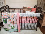 Custom Girl Crib Bedding - Cactus Western Nursery Collection - DBC Baby Bedding Co 