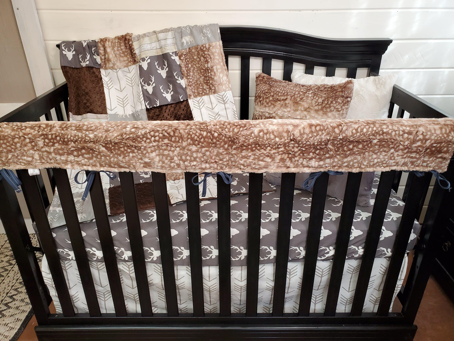 Boy Crib Bedding- Buck and Bear Rustic Woodland Nursery Collection - DBC Baby Bedding Co