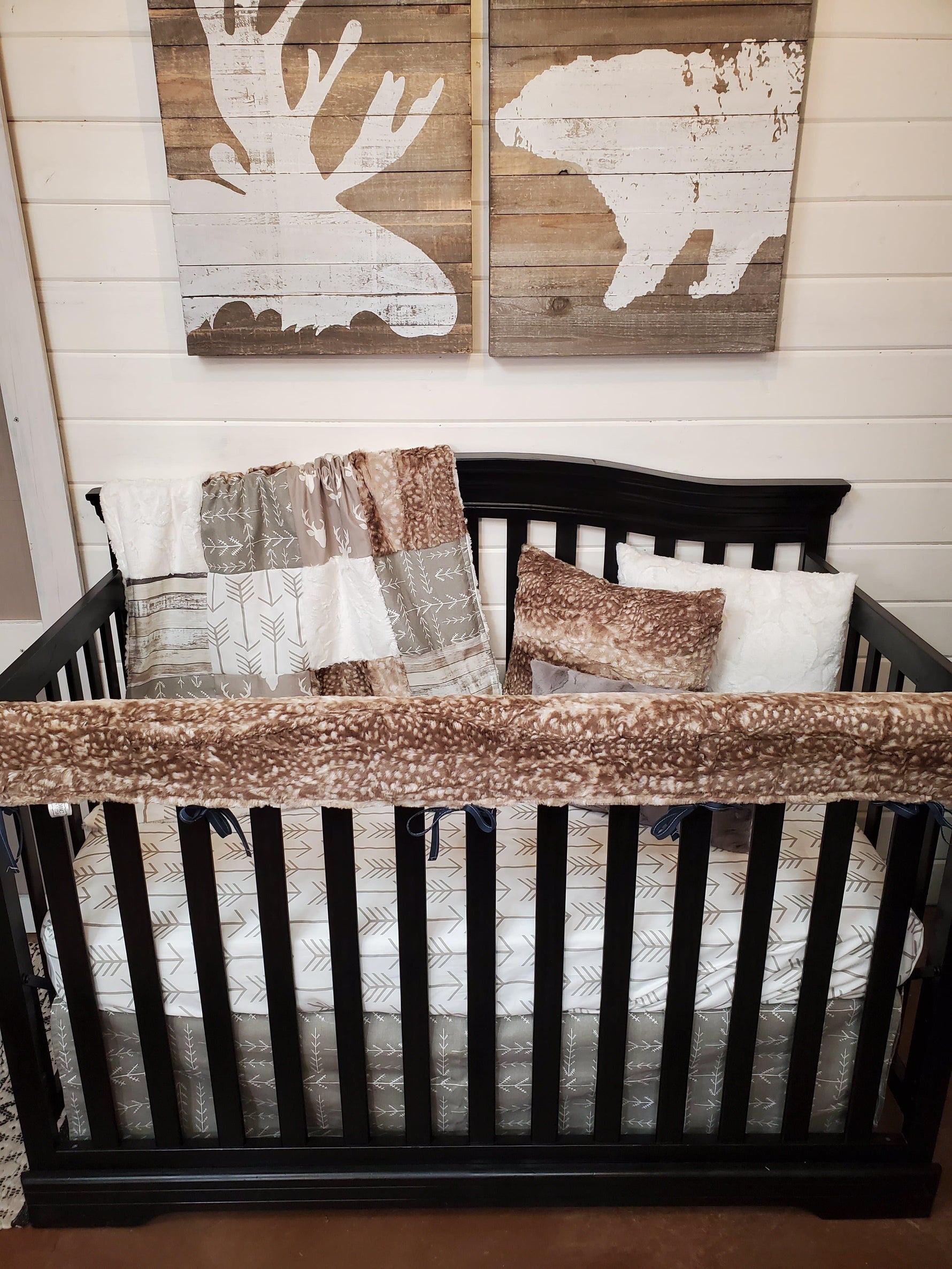 Neutral Crib Bedding- Buck and Woodland Collection - DBC Baby Bedding Co 