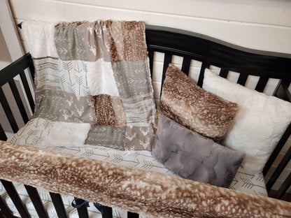 Neutral Crib Bedding- Buck and Woodland Collection - DBC Baby Bedding Co 