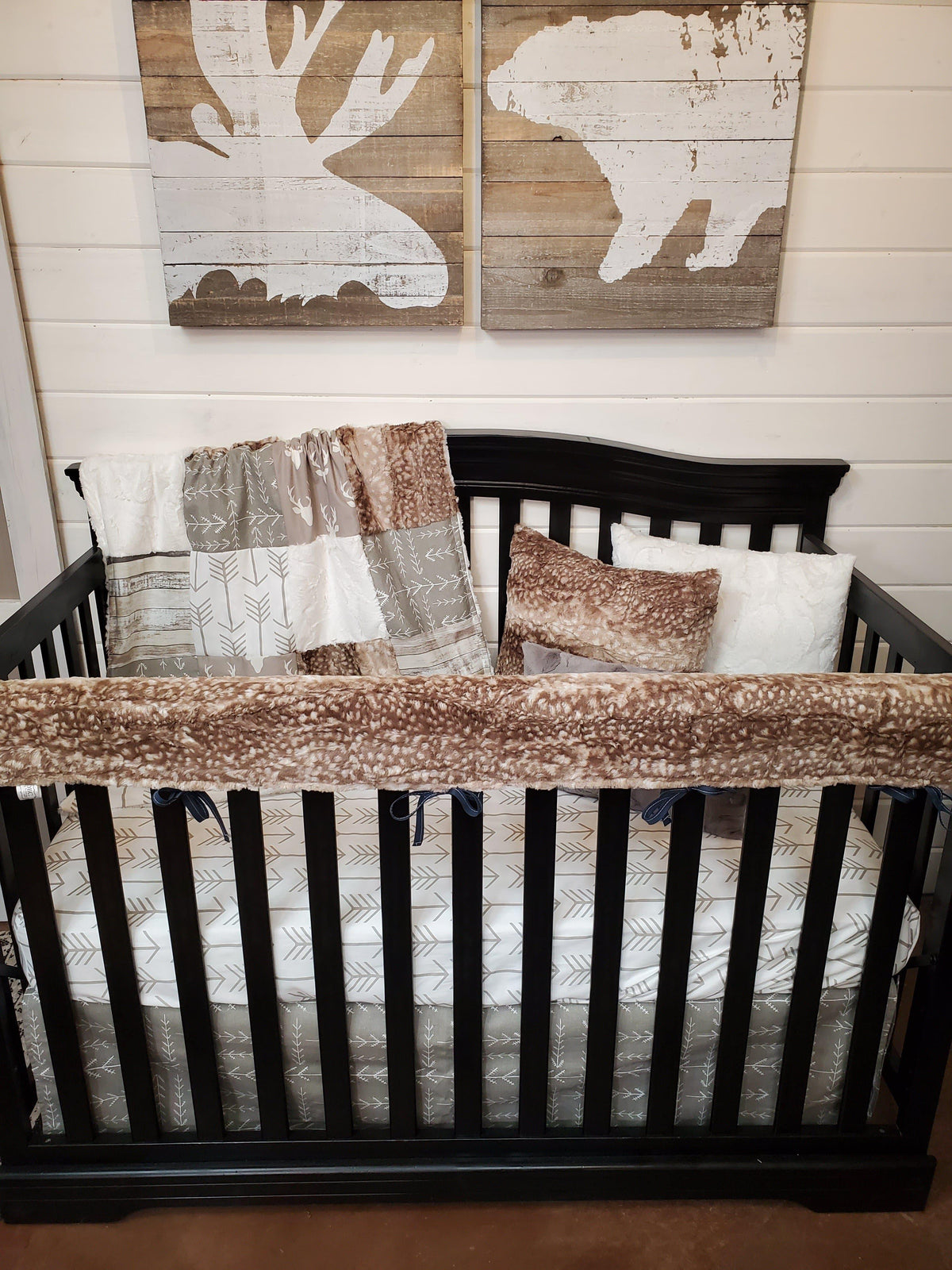 Neutral Crib Bedding- Buck and Woodland Collection - DBC Baby Bedding Co 