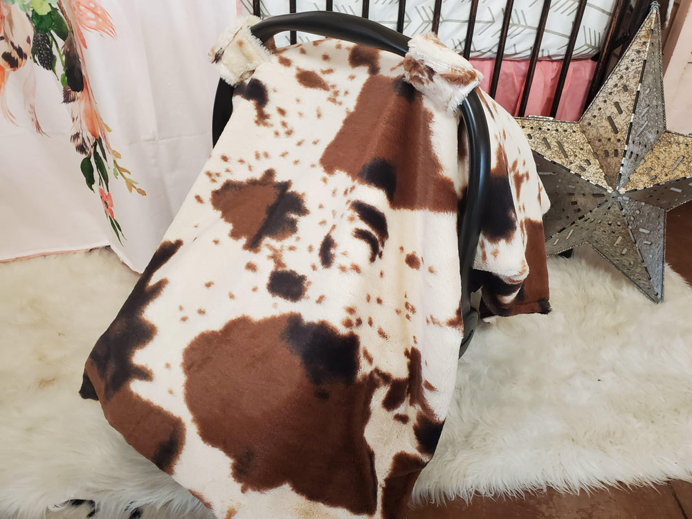 Girl Crib Bedding - Cactus, Blush Check, Cow Minky Baby Bedding Collection - DBC Baby Bedding Co 