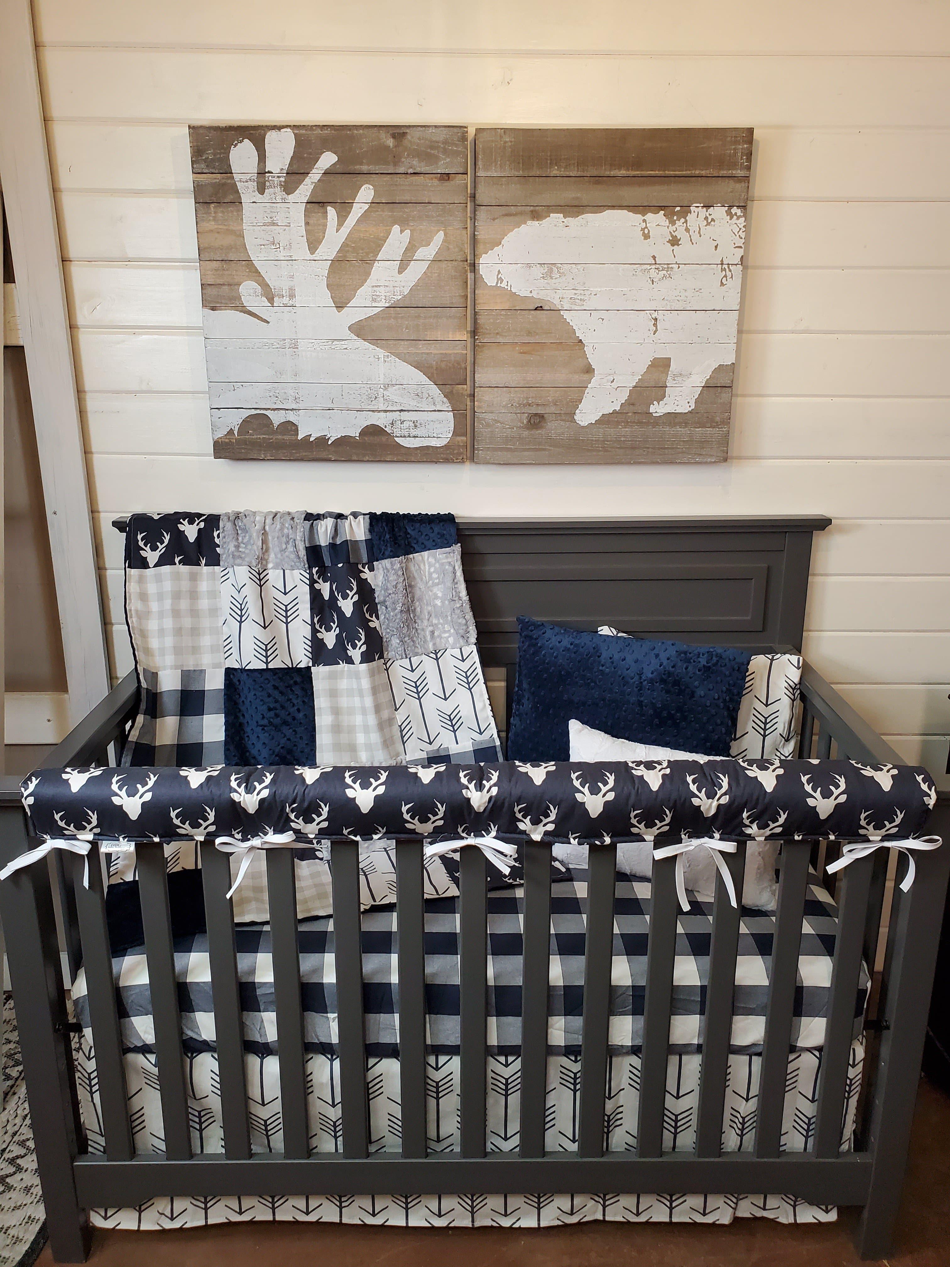 Navy baby bedding sale