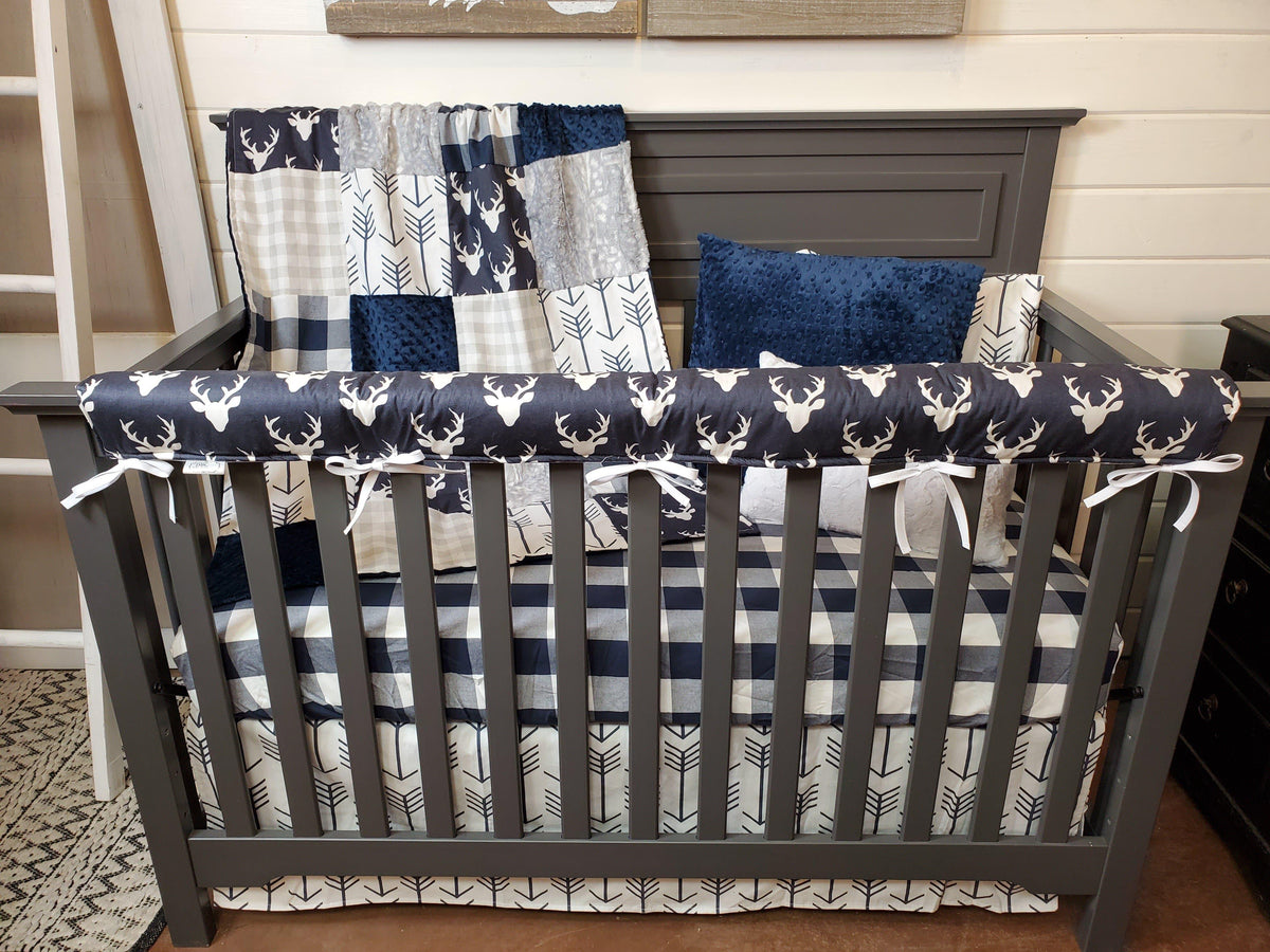 Ready Ship Boy Crib Bedding- Buck Woodland Collection - DBC Baby Bedding Co 