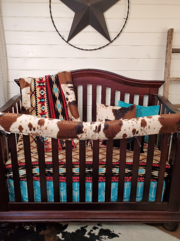 Quick popular Ship - Boy Crib Bedding - Aztec Bear Ranch Collection