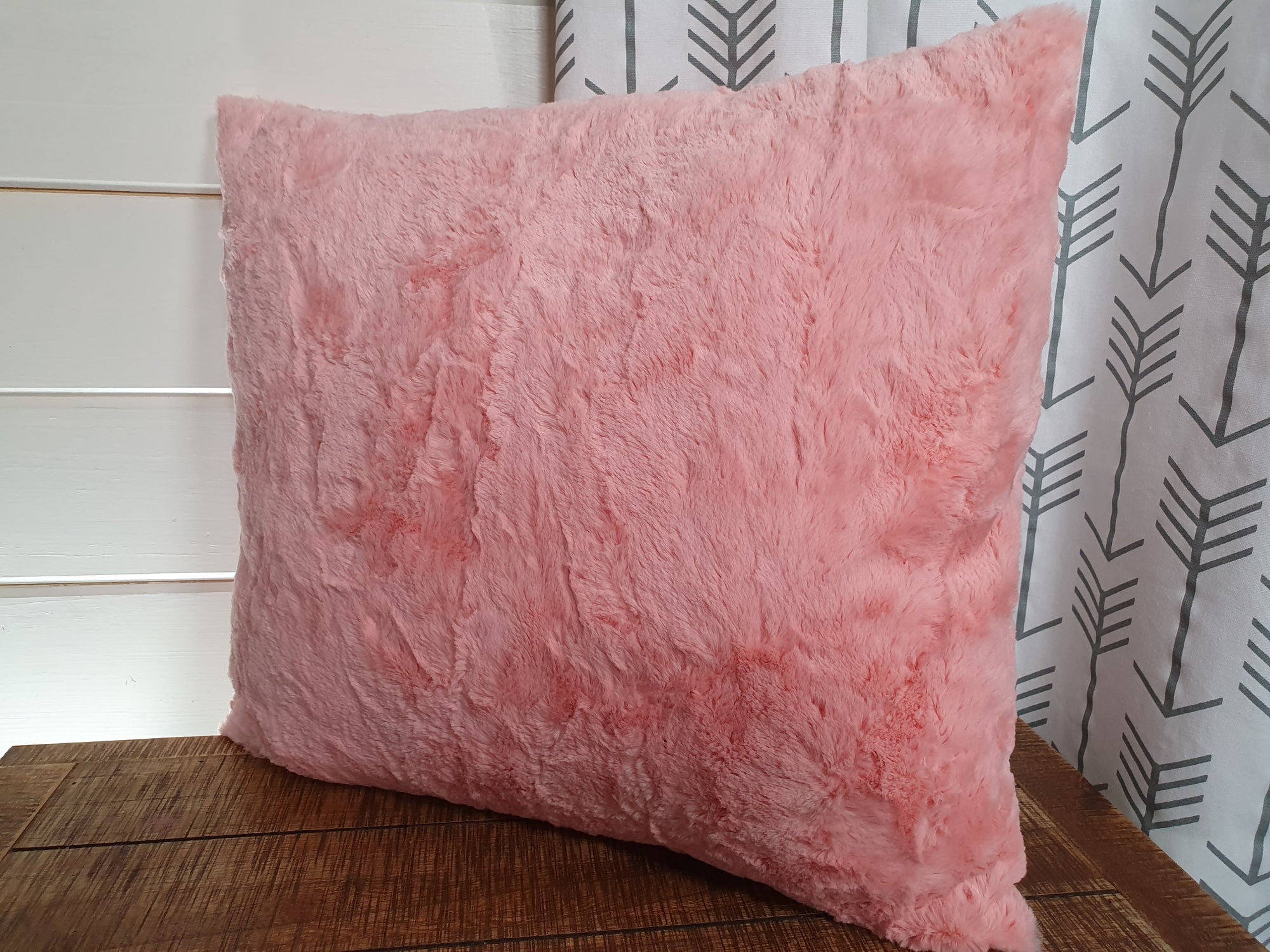 18" Pillow Cover - Peach Crushed Minky - DBC Baby Bedding Co 