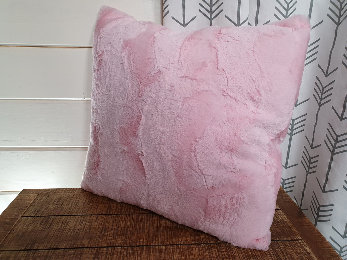 Blush Minky Pillow Cover