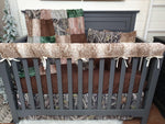 Boy Crib Bedding- Camo and Fawn Minky Woodland Collection - DBC Baby Bedding Co 