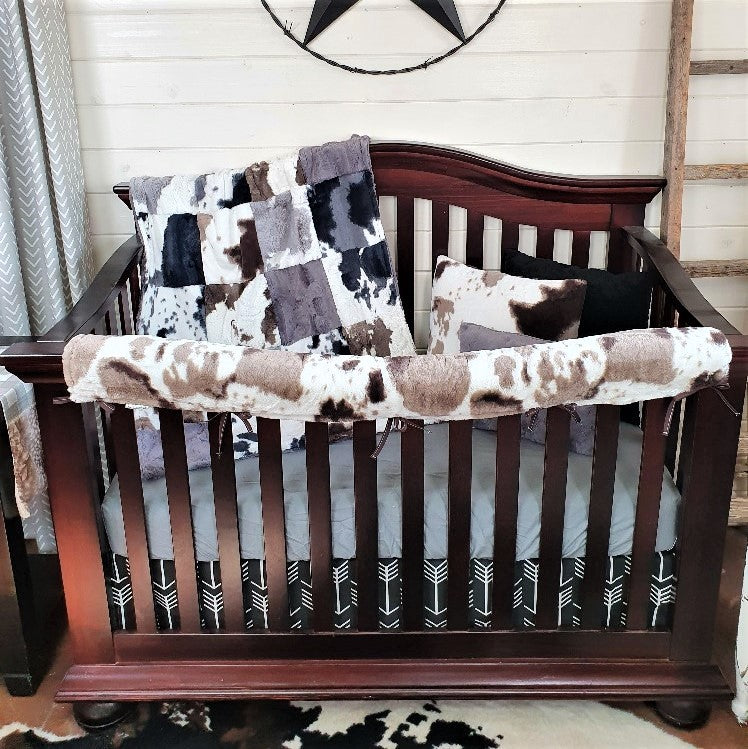 Boy Crib Bedding - Calf Minky and Cow Minky Western Baby Bedding Collection - DBC Baby Bedding Co 