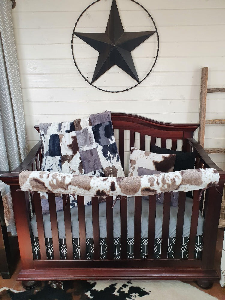 Boy Crib Bedding - Calf Minky and Cow Minky Ranch Collection - DBC Baby Bedding Co 