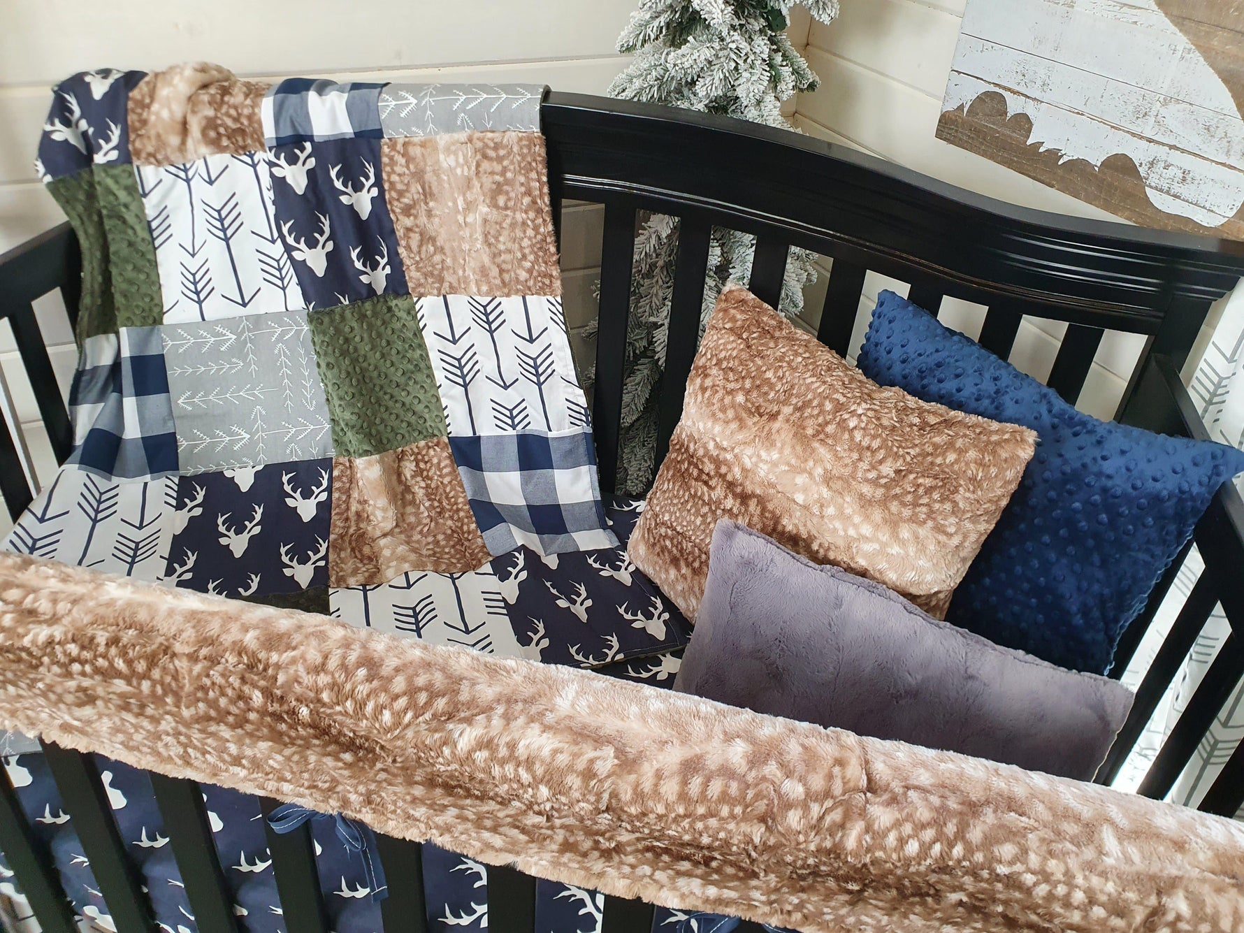 Boy Crib Bedding - Buck Woodland Crib Bedding Collection - DBC Baby Bedding Co 