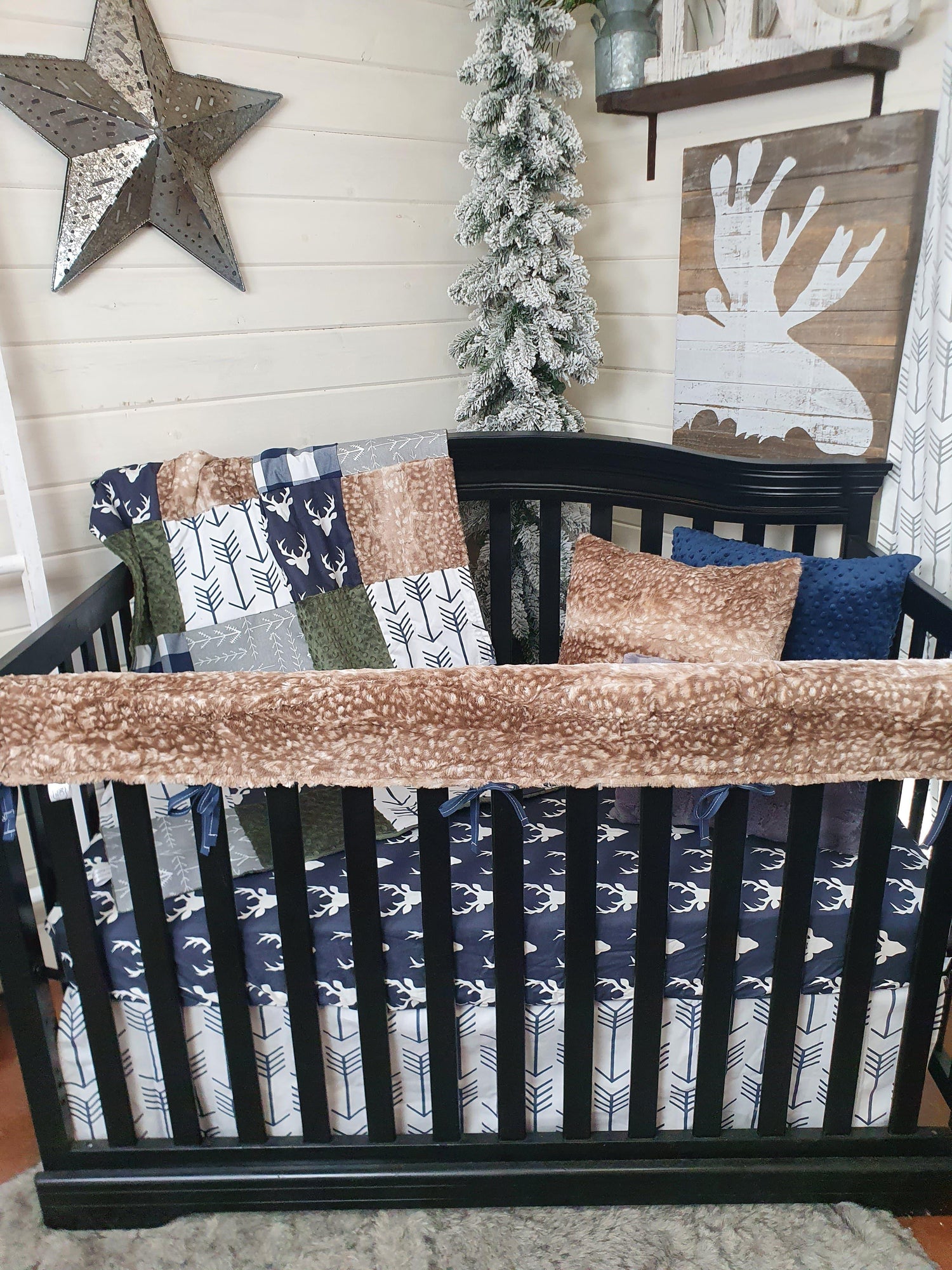 Boy Crib Bedding - Buck Woodland Crib Bedding Collection - DBC Baby Bedding Co 