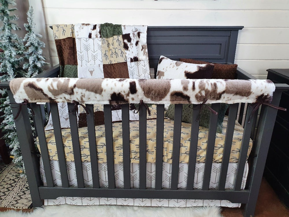 Boy Crib Bedding - Cactus and Brown Sugar Cow Ranch Collection - DBC Baby Bedding Co 