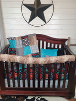 Boy Crib Bedding - Buck and Aztec Woodland Baby Bedding Collection - DBC Baby Bedding Co 