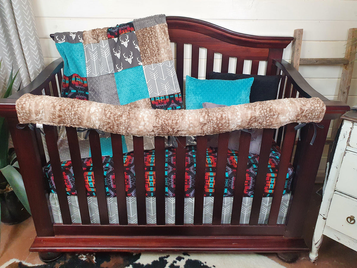 Boy Crib Bedding - Buck and Aztec Woodland Baby Bedding Collection - DBC Baby Bedding Co 