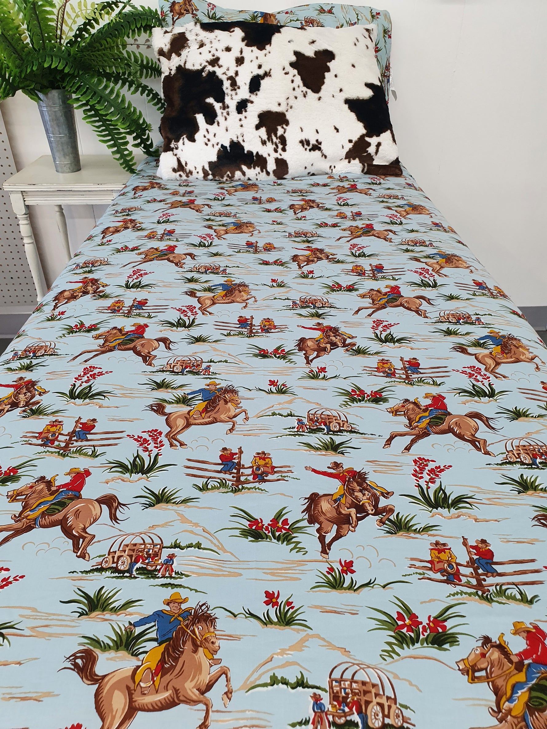 Twin, Full, or Queen Comforter - Barn Dandy Cowboy - DBC Baby Bedding Co 