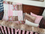 New Release Girl Crib Bedding - Summer Floral Nursery Collection - DBC Baby Bedding Co 