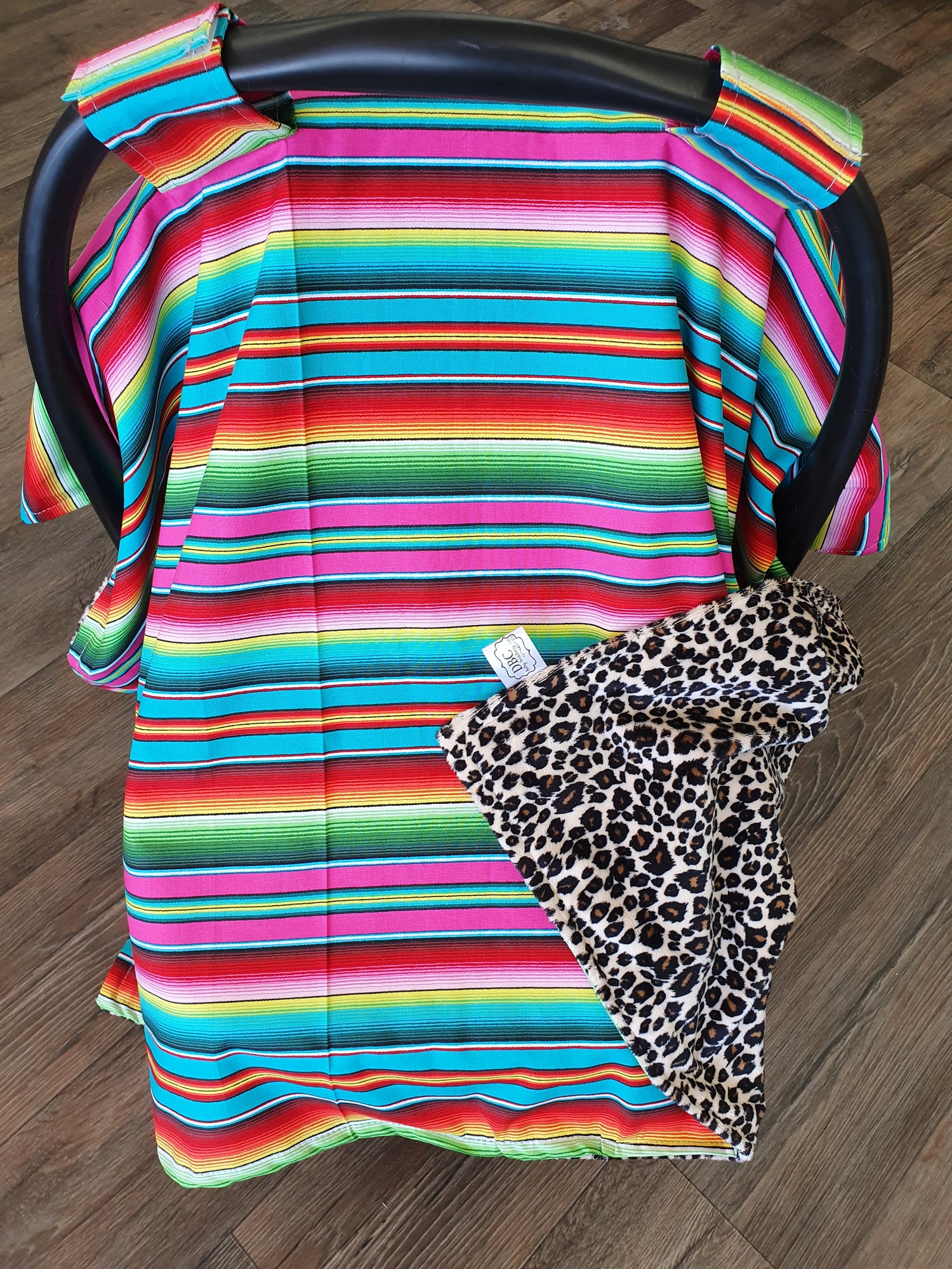 Carseat Tent - Serape in pink - DBC Baby Bedding Co 