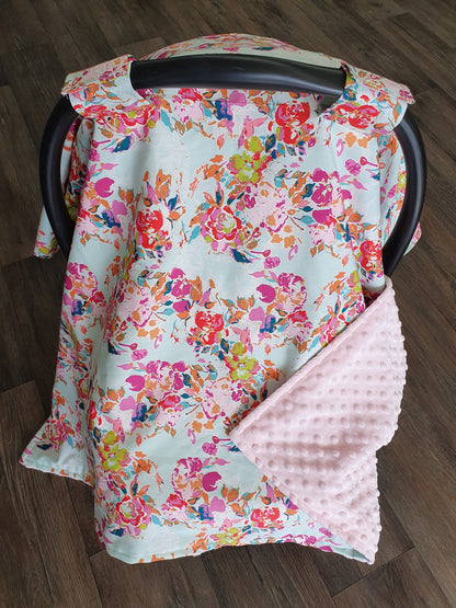 Girl Crib Bedding- Summer Floral and Cow Minky Ranch Baby Bedding Collection - DBC Baby Bedding Co 