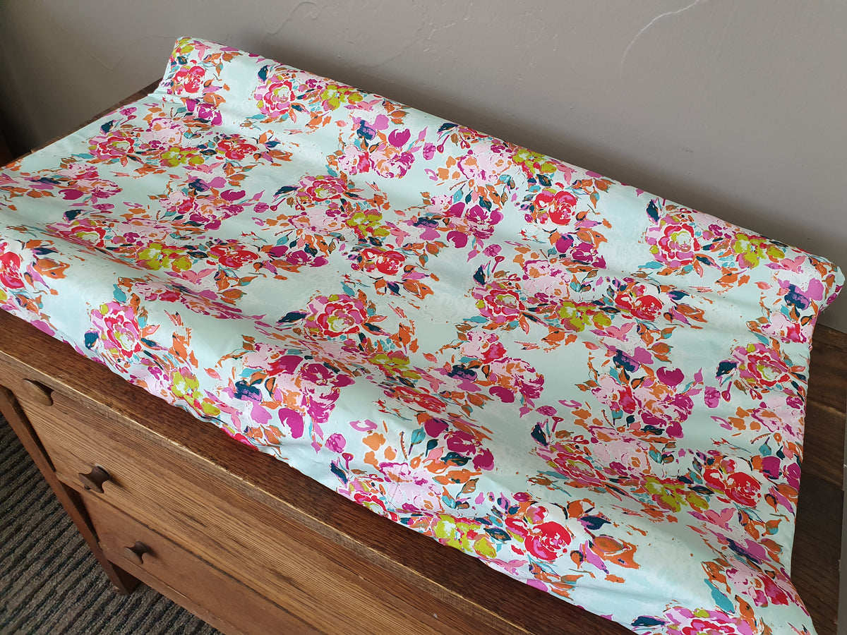 Changing Pad Cover - Floral in Summer - DBC Baby Bedding Co 