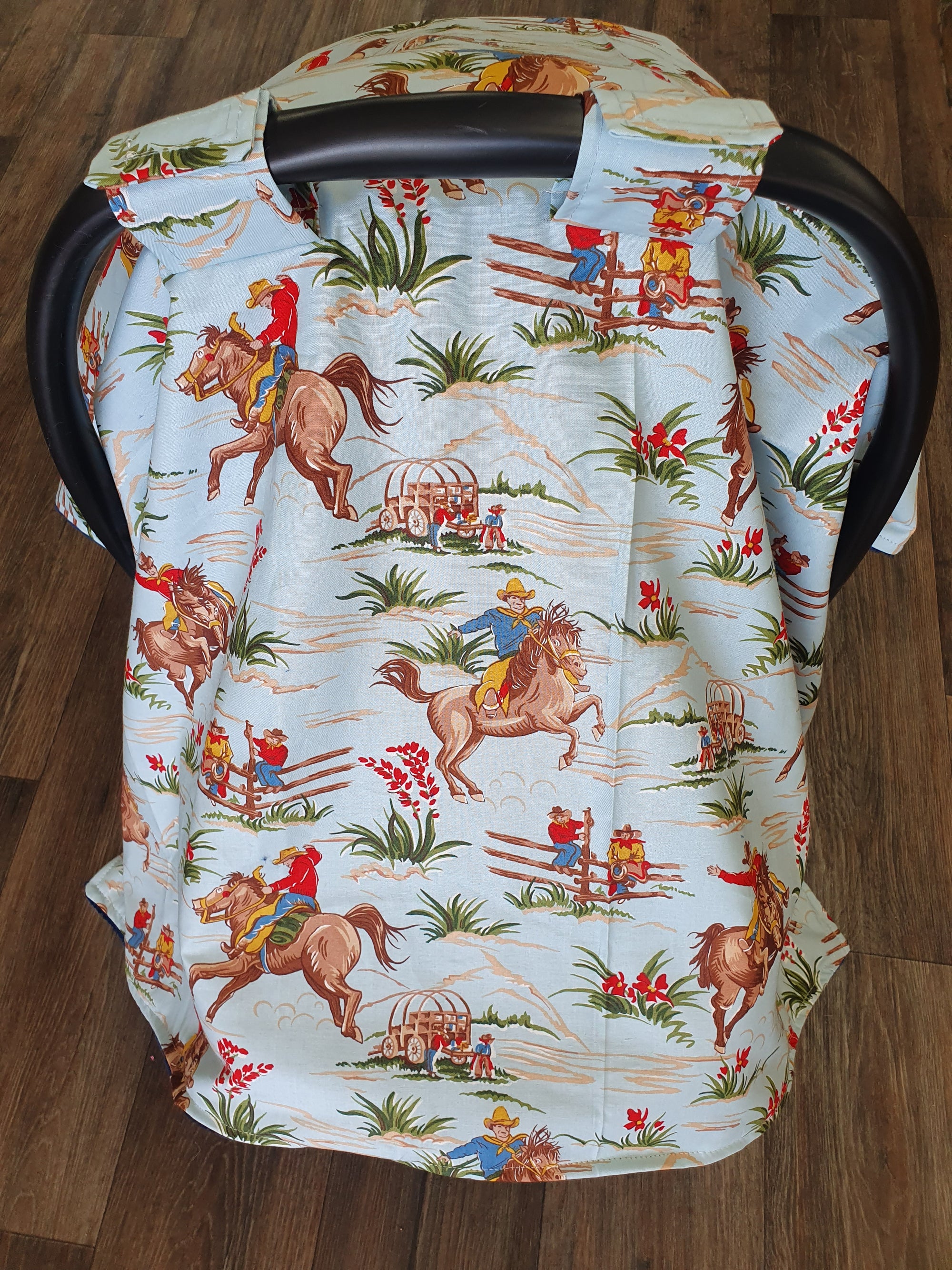 Carseat Tent - Barn Dandy Carseat Canopy, Western - DBC Baby Bedding Co 