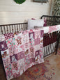 New Release Girl Crib Bedding- Cowgirl Farm and Rose Calf Minky Baby Bedding Collection - DBC Baby Bedding Co 